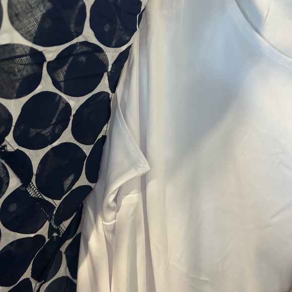 Alfred Dunner NWT 2PC Navy/White Blouse Set - Picture 3 of 7